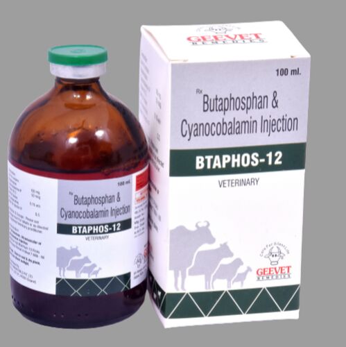Btaphos-12 Butaphosphan And Cyanocobalamin Injection, For Clinical, Packaging Size : 100 Ml