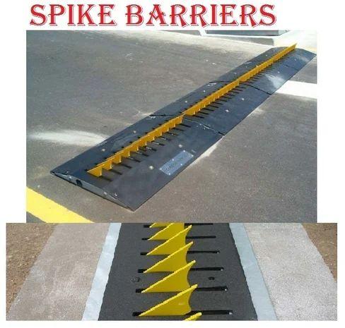 Black Automatic Electric Electromechanical Spike Barrier, for Highway, Road