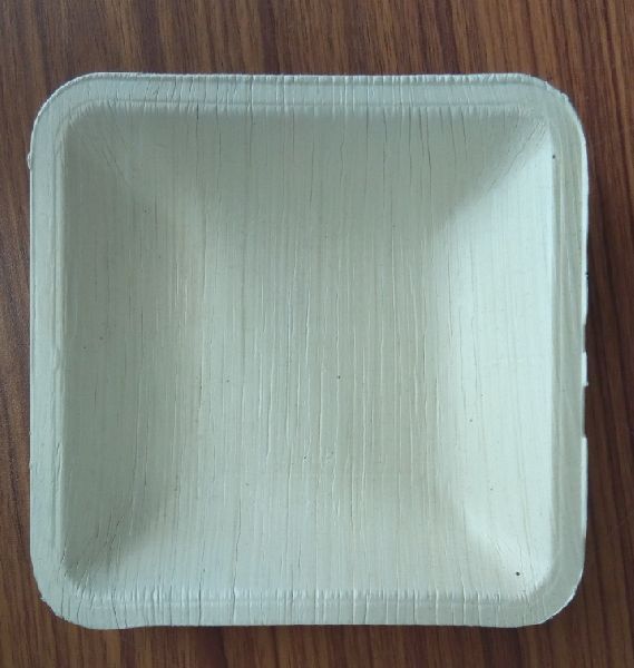 4.5 Inch Areca Leaf Square Plates, for Serving Food, Feature : Biodegradable, Eco Friendly, Light Weight