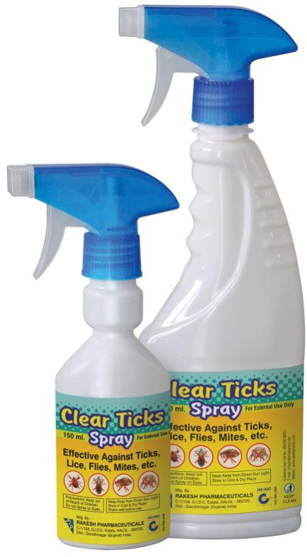 Clear Ticks Spray, Packaging Type : Plastic Bottle