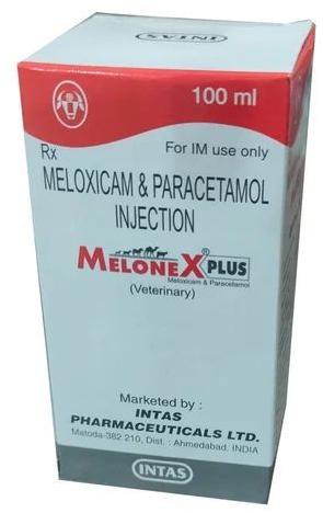 Melonex Plus Injection, For Veterinary, Packaging Type : Glass Bottle