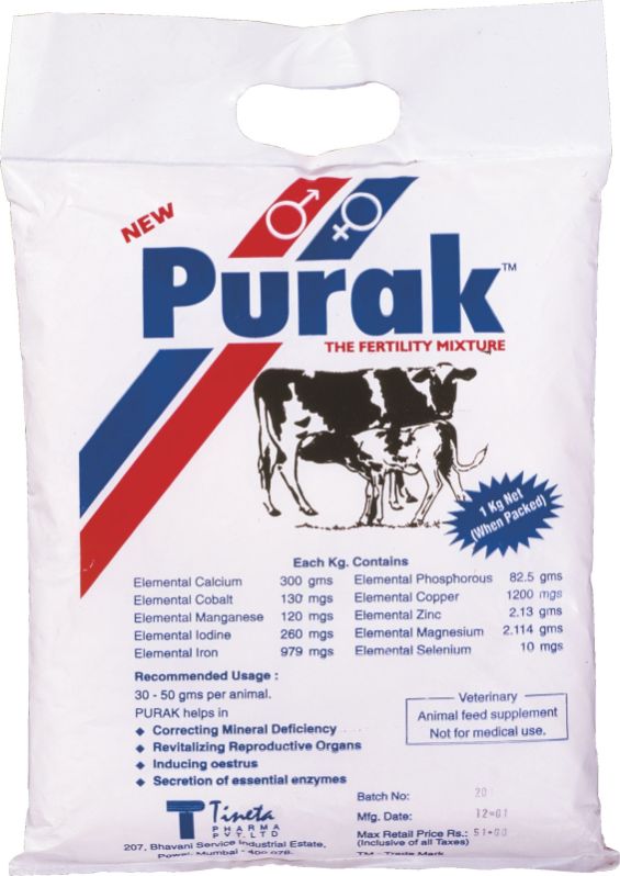Purak Fertility Mixture Powder, Packaging Type : PP Bag