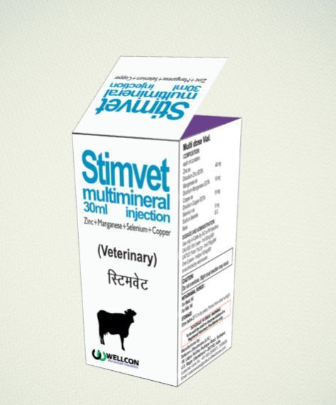 Stimvet Multimineral Injection, for To Animals, Packaging Type : Glass Bottle