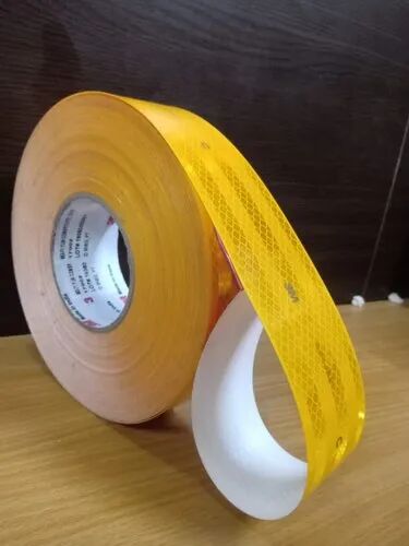 Yellow PET Retro Reflective Tape, Packaging Type : Box