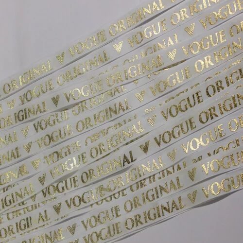 Satin Gold Foil Printed Ribbons, Size : 50 Mm