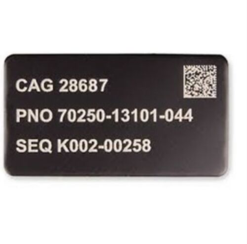 Black Aluminium Etched Label