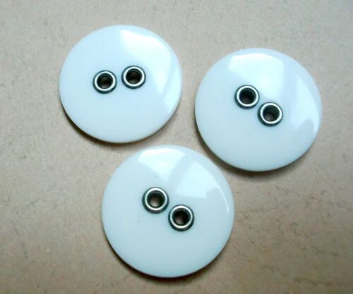 Silver round Brass Eyelet Button, for garments, Packaging Type : Box