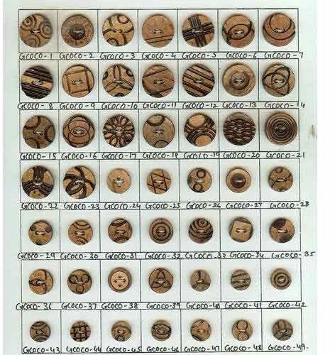 Round Wooden Buttons, Color : Brown