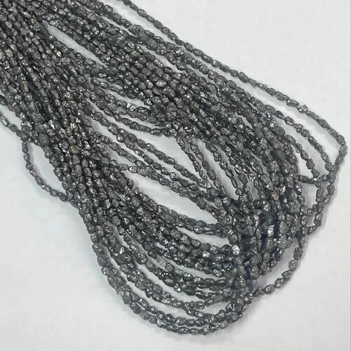 Diamond Rough Long Drill Chips Beads, Size : 3mm 4mm 5mm