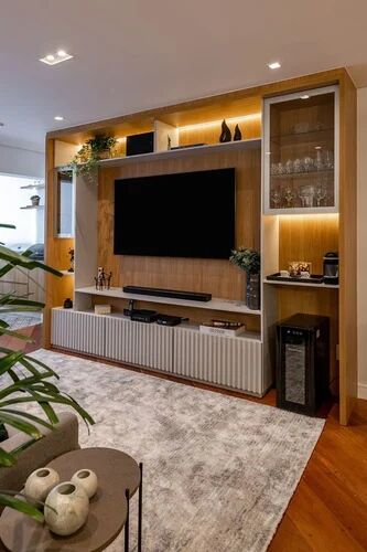 Plywood Modern Lcd Tv Cabinet