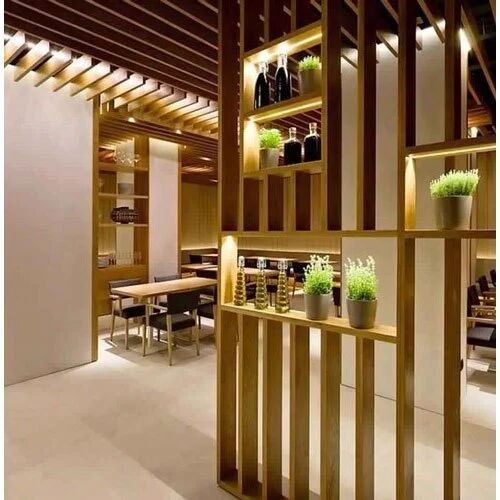 Golden Straight Color Coated Wooden Partitions, for Home