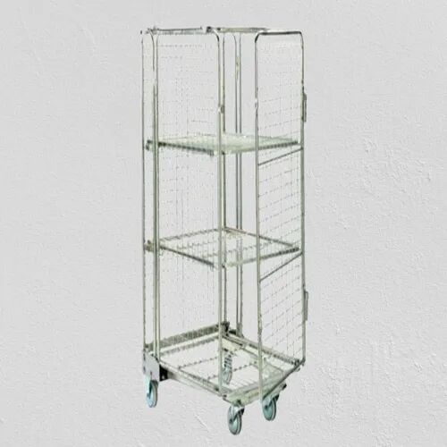 Mild Steel Nestable Roll Cage Trolley