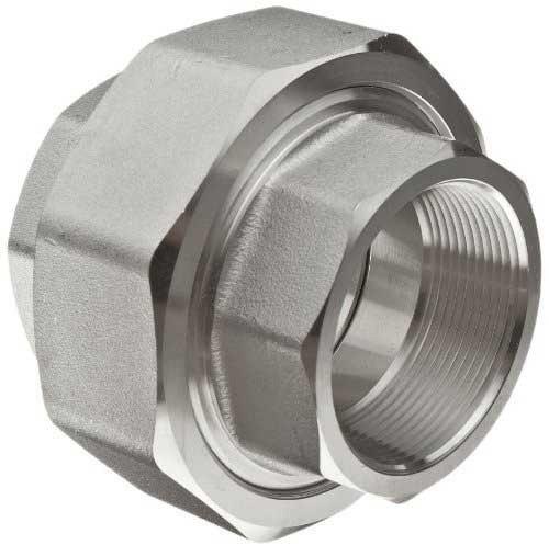 Silver Polished Stainless Steel Union, for Pipe Fittings, Feature : Fine Finishing, High Strength