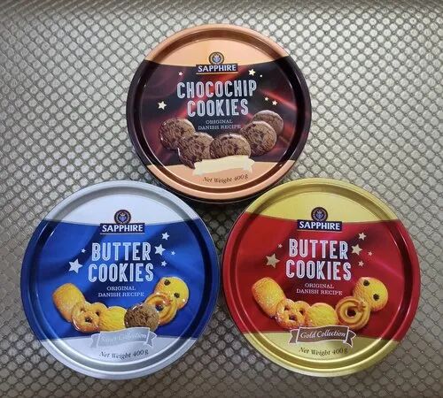 Circle Butter Cookies, Packaging Type : Aluminum tin box