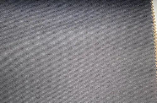 French Terrain Grey Polyester Viscose Suiting Fabrics, Pattern : Plain