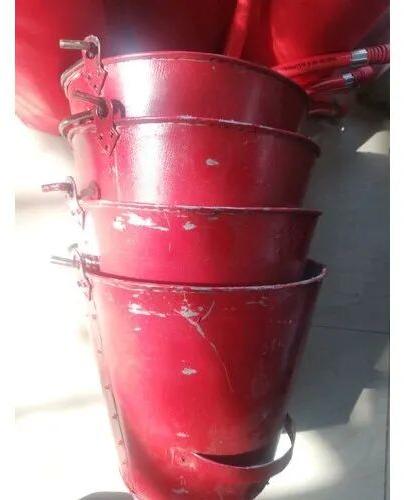 Paint Coated Fire Bucket, Capacity : Upto 10 Litre