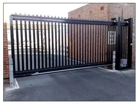 Black Hinged Ms Gate, For Home