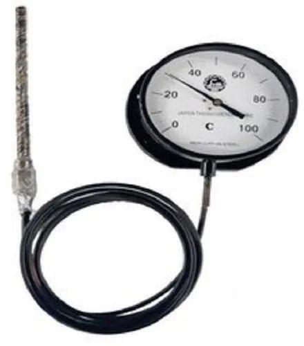 Mercury In Steel Dial Thermometer, for Monitor Temprature