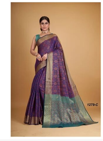 Plain Kora Cotton Saree, Saree Length : 6 m