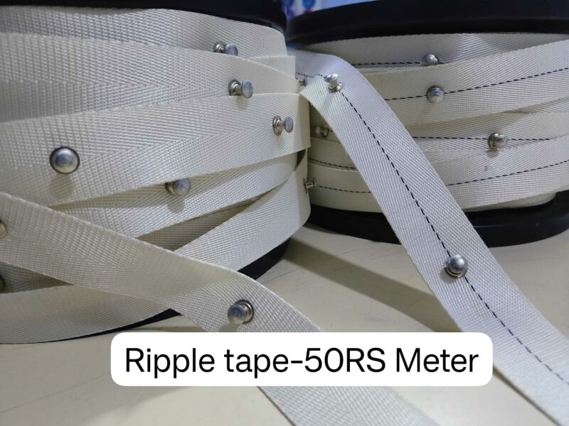 White Ripple Tape, Pattern : Plain