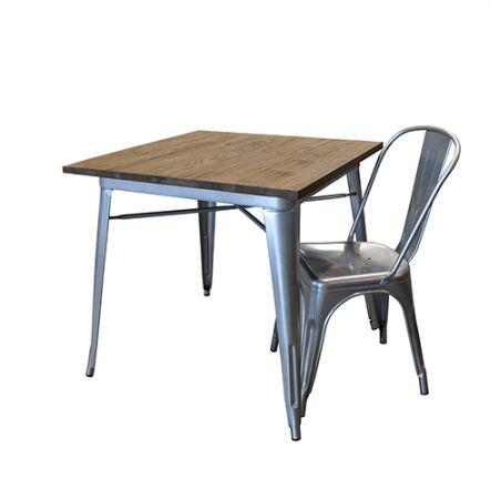 Polished Plain Metal Table and Chair Set, Color : Multicolor