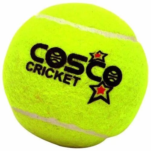 Round Rubber Cosco Cricket Tennis Ball, Color : Yellow