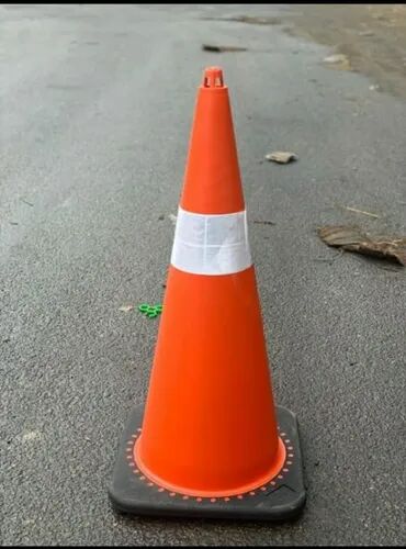 Plastic Road Safety Cone, Color : Red
