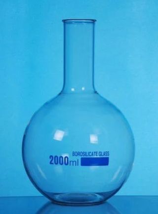Borosilicate Glass Flat Bottom Flask, for Laboratory, Capacity : 50ml, 100ml, 250ml, 500ml, 1000ml