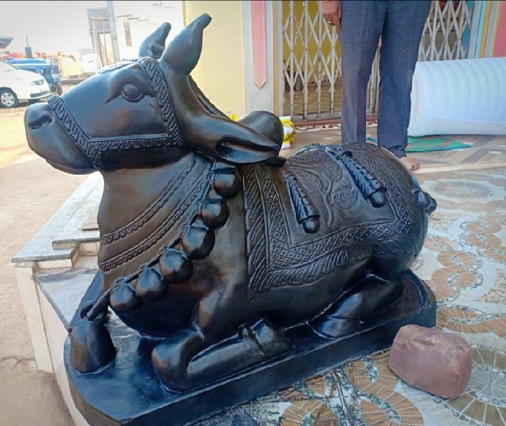 Polished Stone Nandi Statue, for Home, Temple, Size : Multisizes