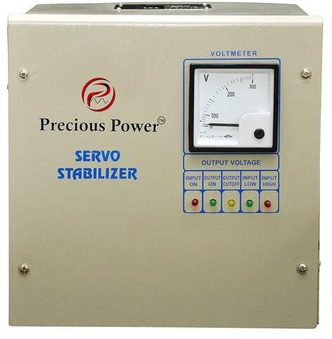 Precious Power Mild Steel Single Phase Servo Stabilizer, Capacity : 5 KVA