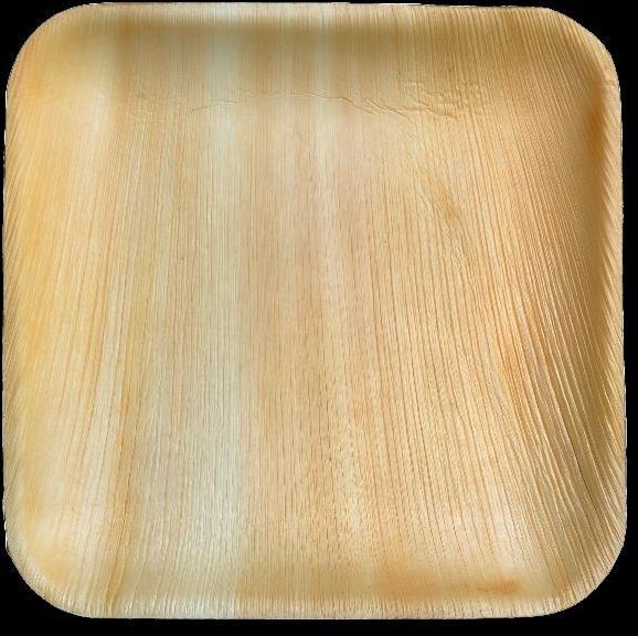 Areca Leaf 9 inch square plate, for Serving Food, Feature : Biodegradable, Disposable, Eco Friendly
