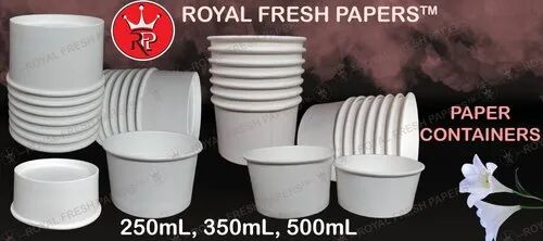 RFP Disposable Paper Food Container, Color : White