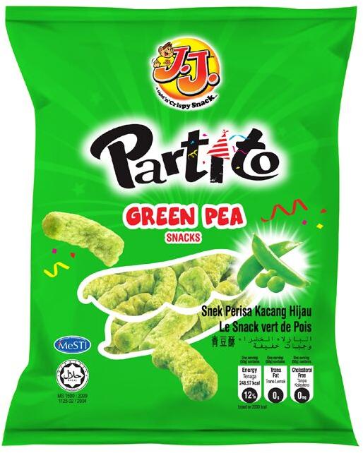 JJ Partito Green Pea Flavoured Crackers