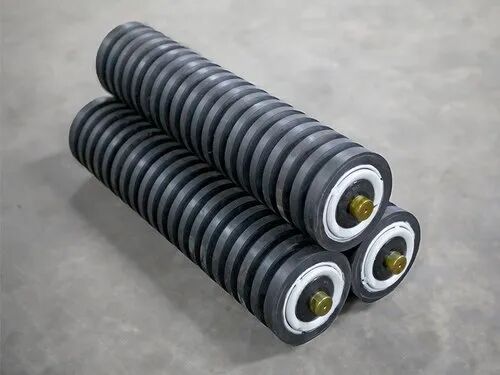 Black Mild Steel Impact Conveyor Roller