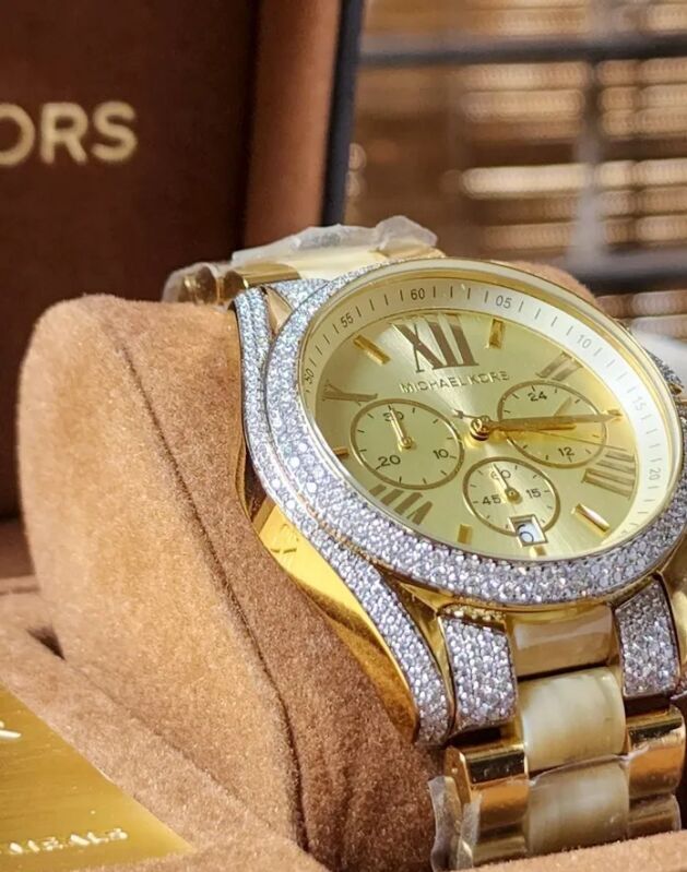 Steel Diamond Studded Watch