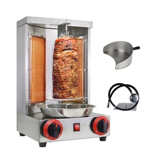 Silver Stainless Steel Chicken Shawarma Machine