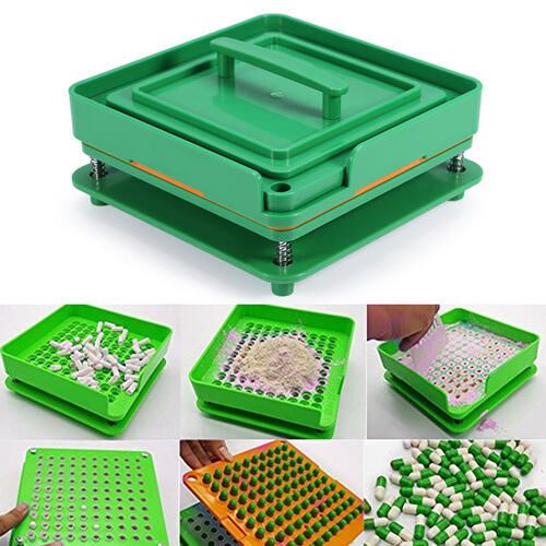 Capsules Hand Filling Tray, Color : Blue/White