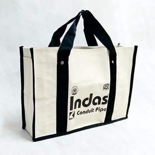 Printed cotton canvas bag, Size : 14x12 inch