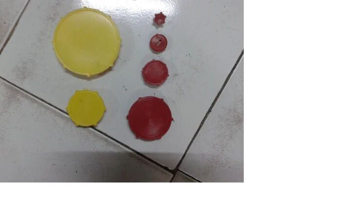 PVC Plastic Threaded End Cap, Color : Red Blue