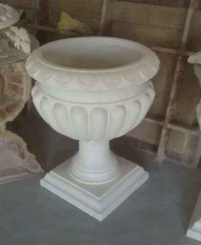 Round Decorative GRC Planter Pot, Color : White