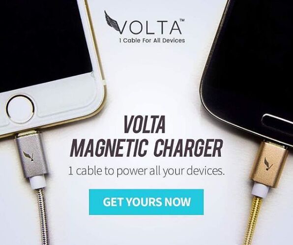 Volta Magnetic Charger, Color : Black, Silver