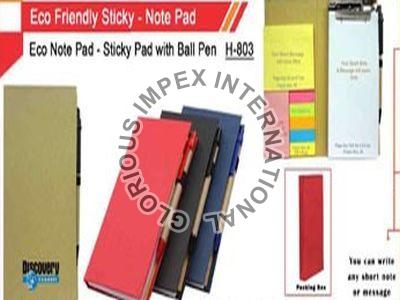 Eco Friendly Notebook with Pen, for Home, Office, School, Cover Material : Paper, Pvc