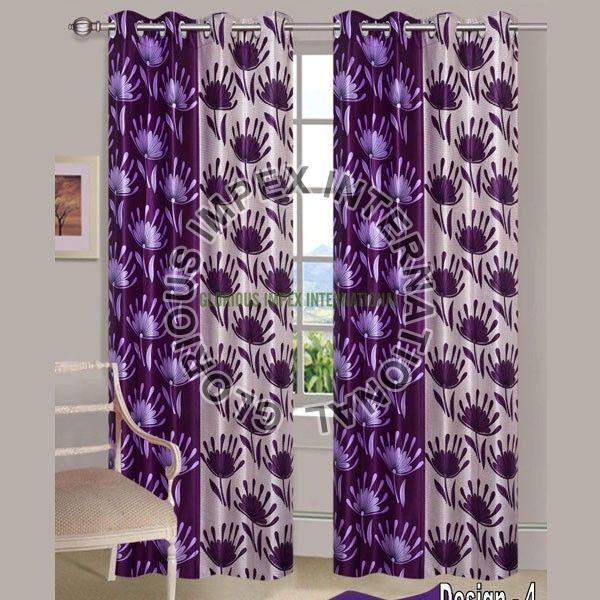 Polyester Floral Curtains, for Home, Hotel etc., Pattern : Printed