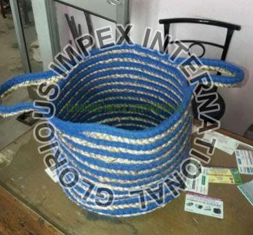 SS08 Jute Baskets, for Home, In Laundry, Kitchen, Feature : Easy To Carry, Eco Friendly, Matte Finish
