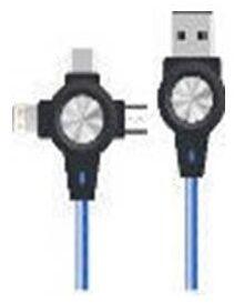 Mate 3 in 1 USB Cable, Color : Black