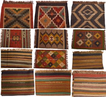 ethnic handwoven vintage decorative floor mat
