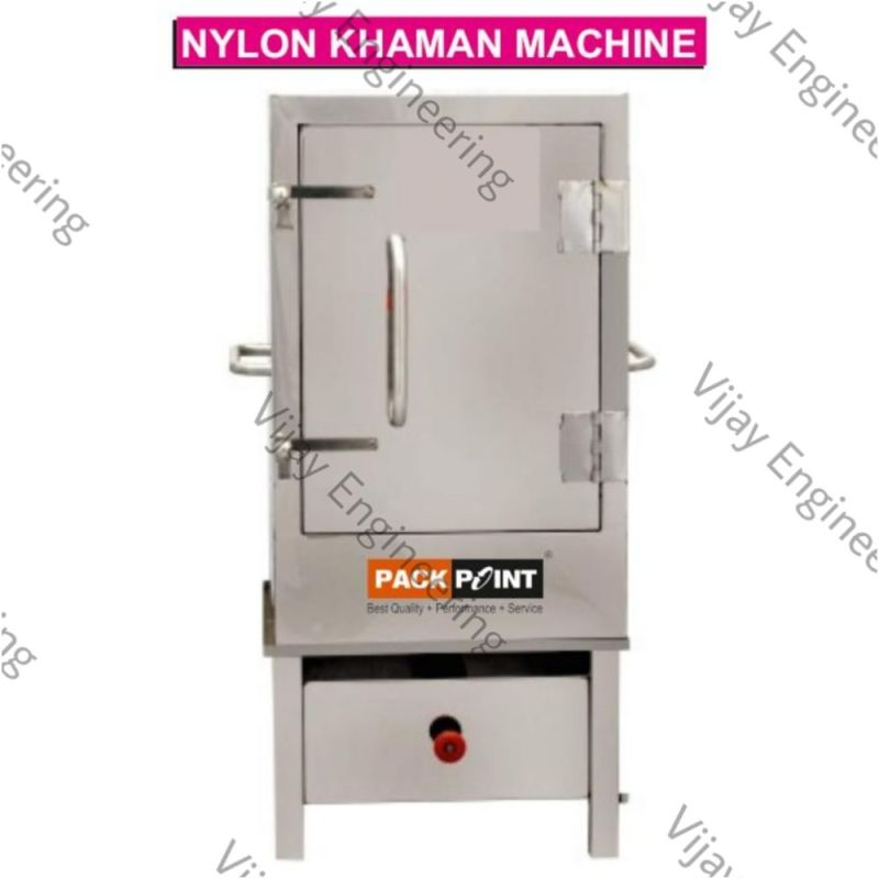 Shiny-silver Automatic Electric Stainless Steel Nylon Khaman Dhokla Machine, For Hotel, Restaurant