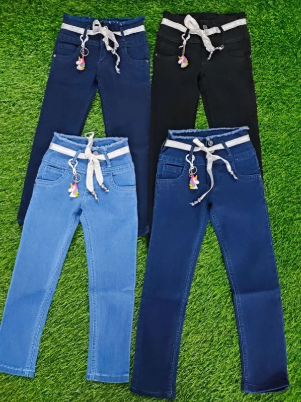 Plain Silky Lycra Girls Straight Fit Jeans, Gender : Female