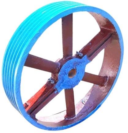 Round Coated Cast Iron Split Pulley, Packaging Type : Box