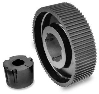 Round Coated Cast Iron Taper Lock Timing Pulley, for Industrial, Feature : High Quality, Rust Proof